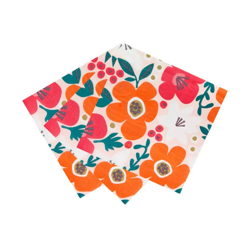 Talking Tables Geometric Floral Napkins-1